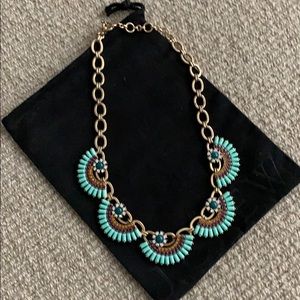 J. Crew aqua statement necklace